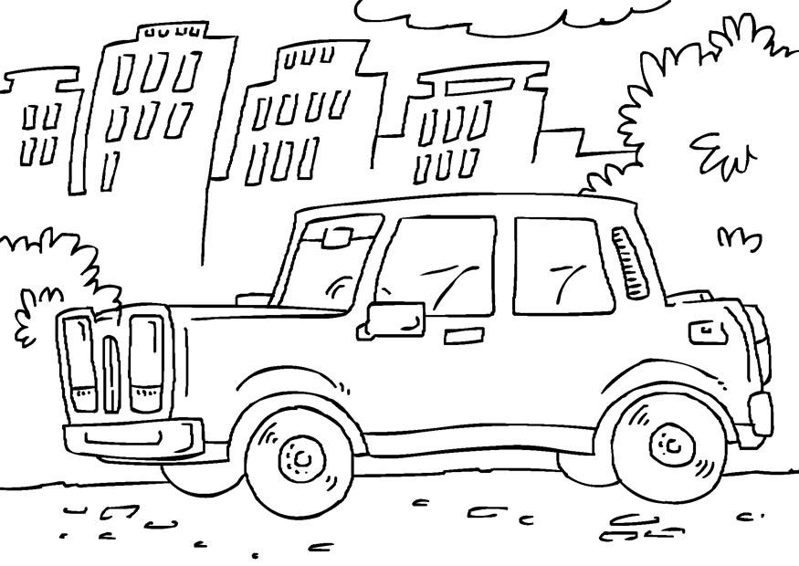 coche Dibujo para colorear coche