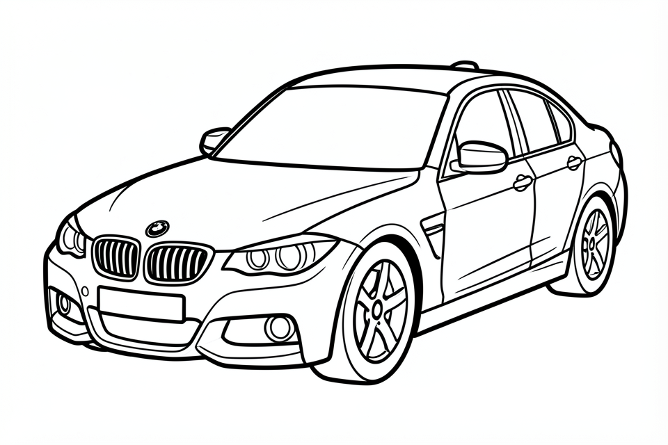 coche - bmw Dibujo para colorear coche - bmw