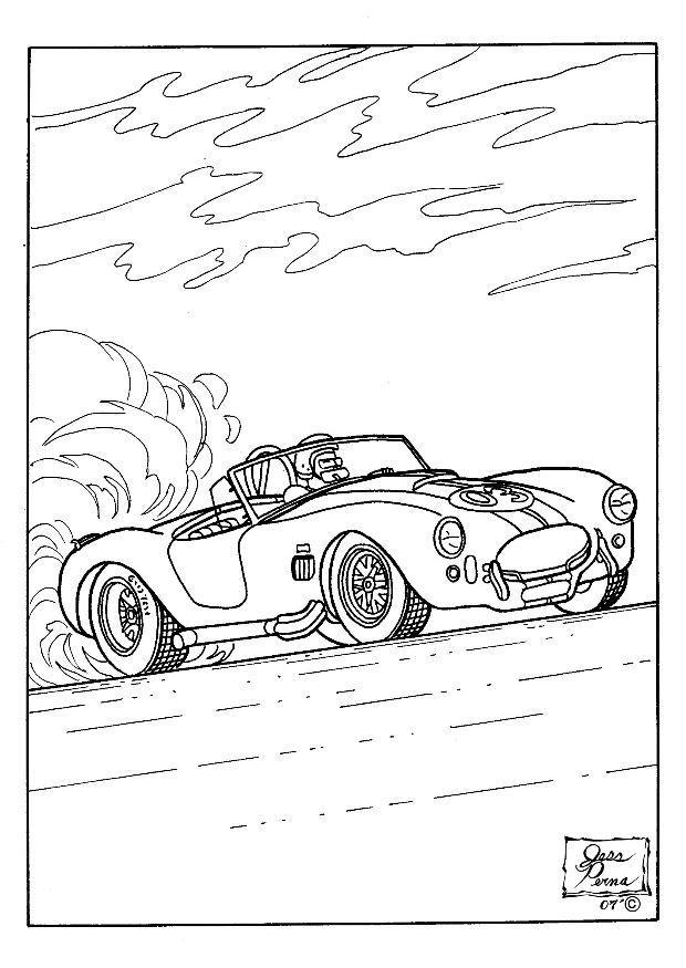 coche de carreras Dibujo para colorear coche de carreras