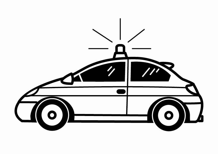 coche de policAa Dibujo para colorear coche de policAa