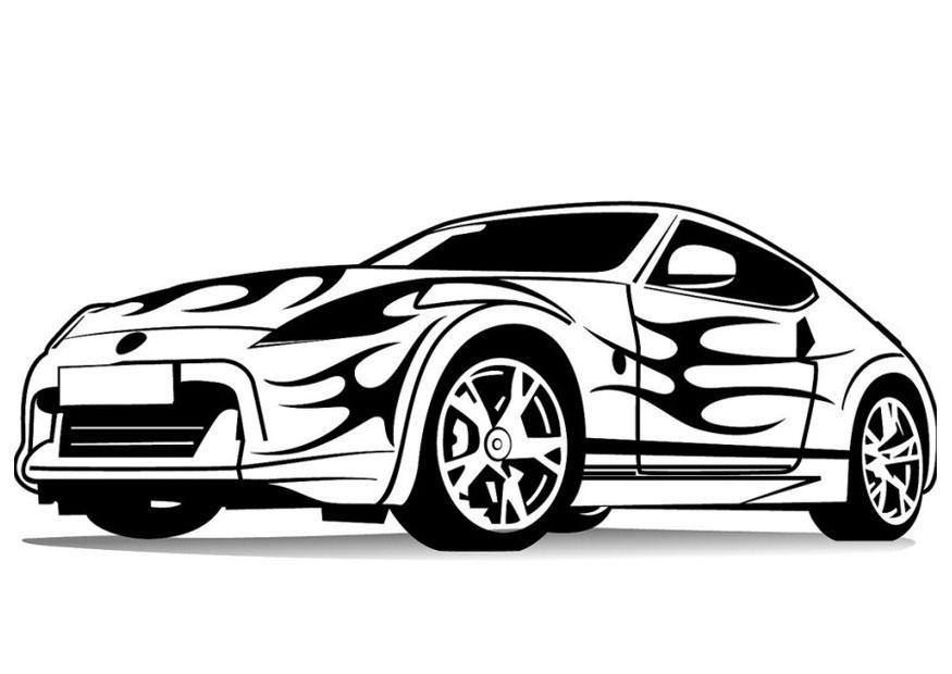 coche deportivo Dibujo para colorear coche deportivo