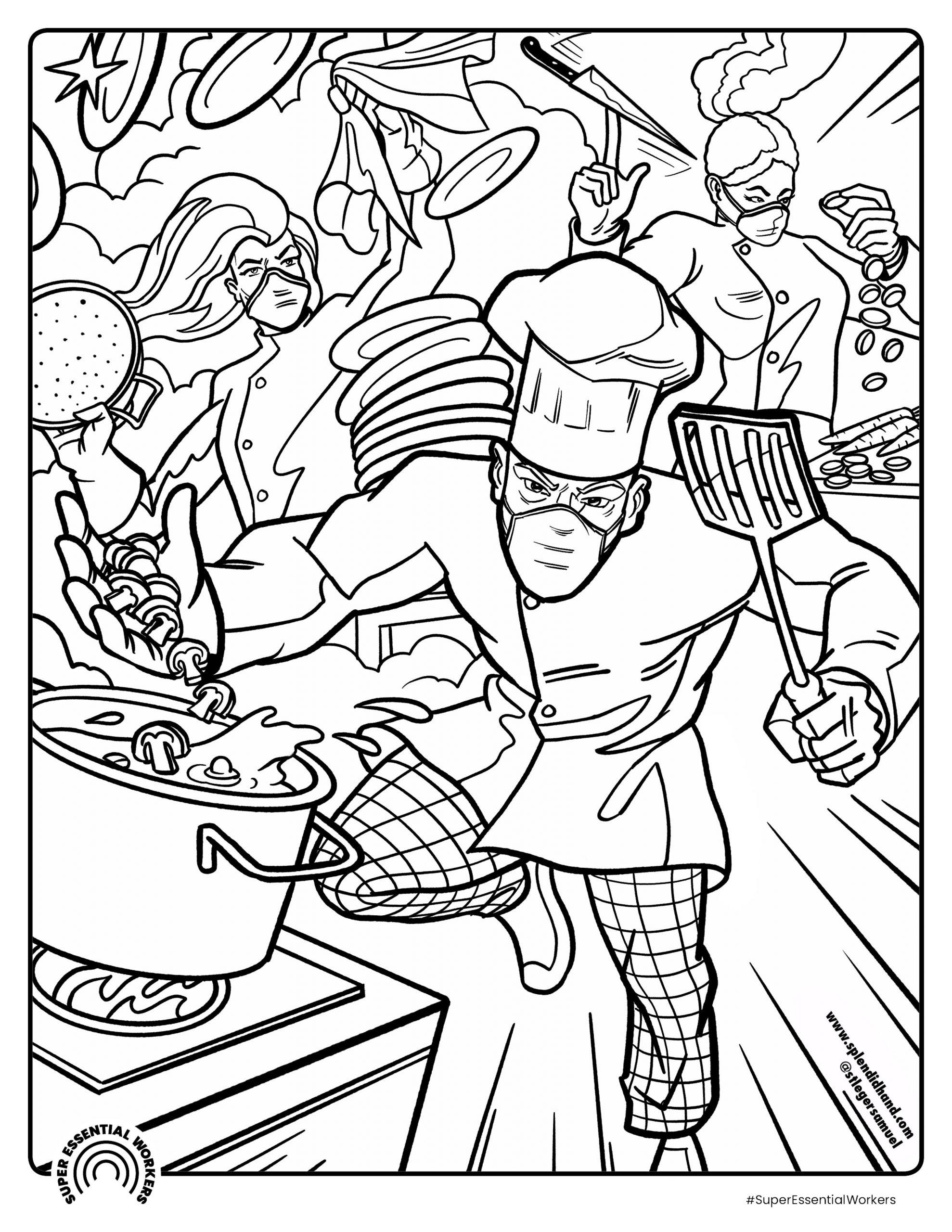 cocinar Dibujo para colorear cocinar