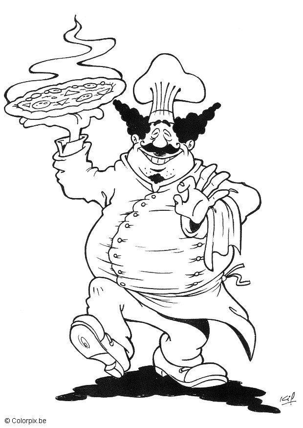 cocinero Dibujo para colorear cocinero