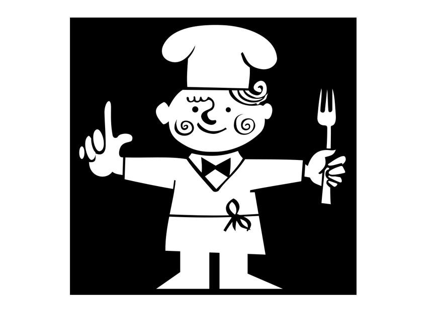 cocinero Dibujo para colorear cocinero