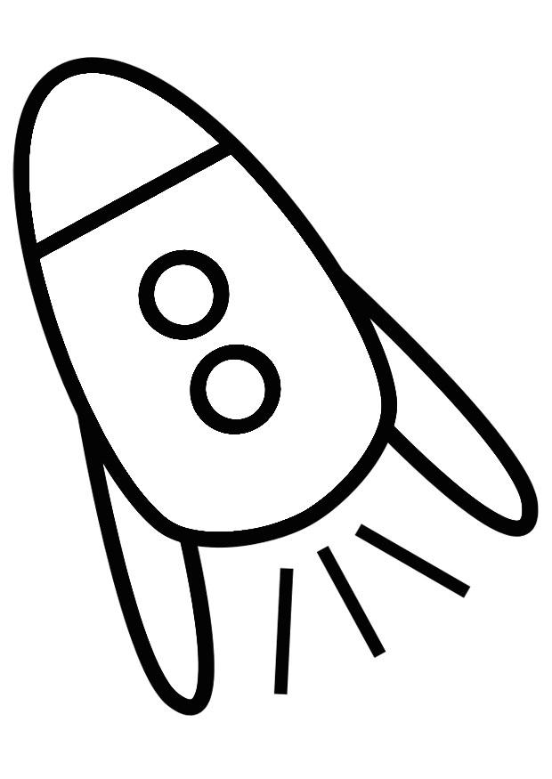 cohete Dibujo para colorear cohete