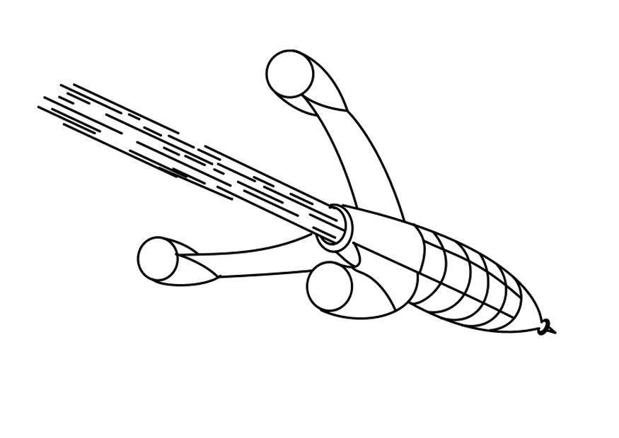 cohete Dibujo para colorear cohete