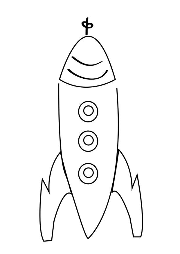 cohete Dibujo para colorear cohete