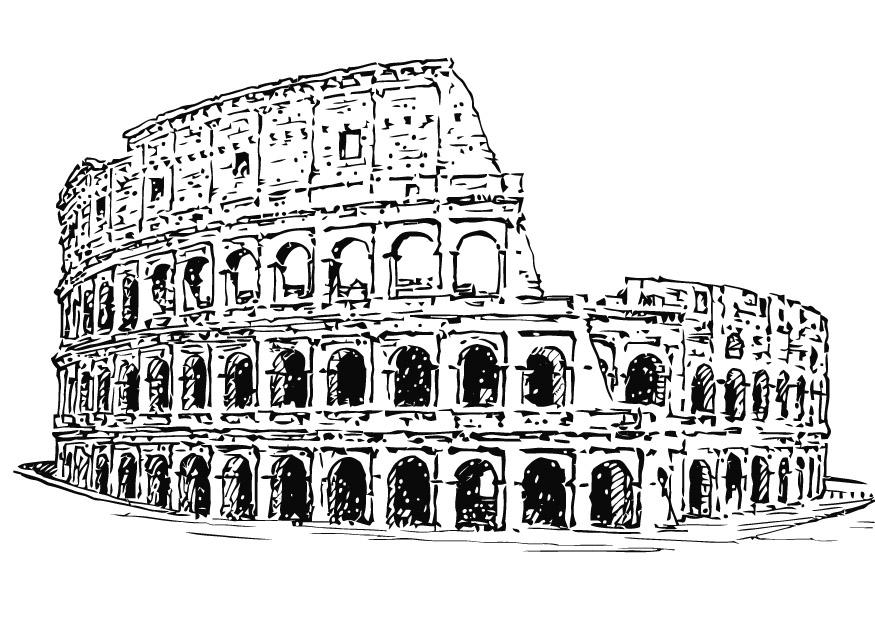 coliseo Dibujo para colorear coliseo
