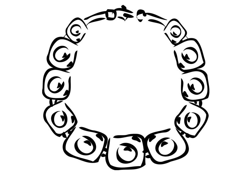Dibujo para colorear collar