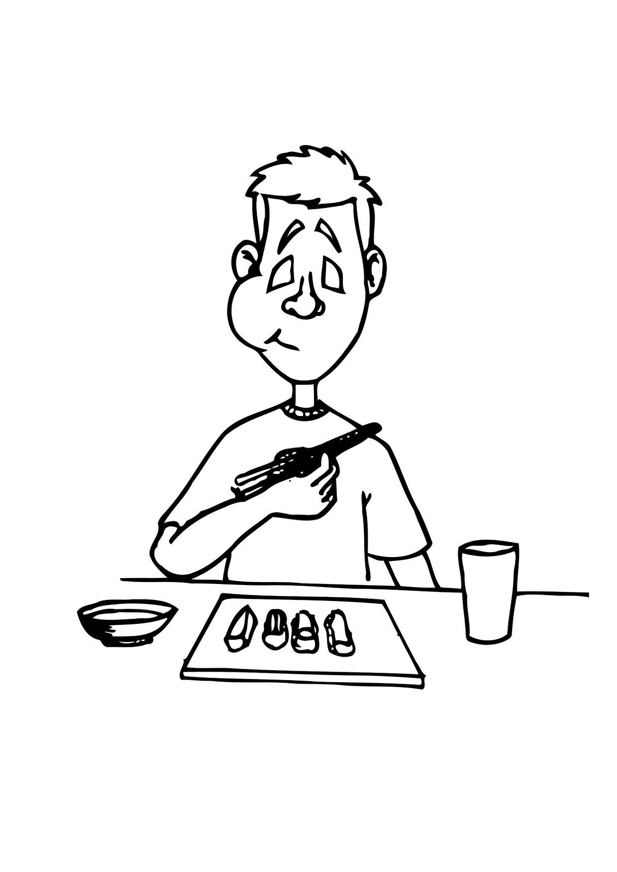 comer sushi Dibujo para colorear comer sushi