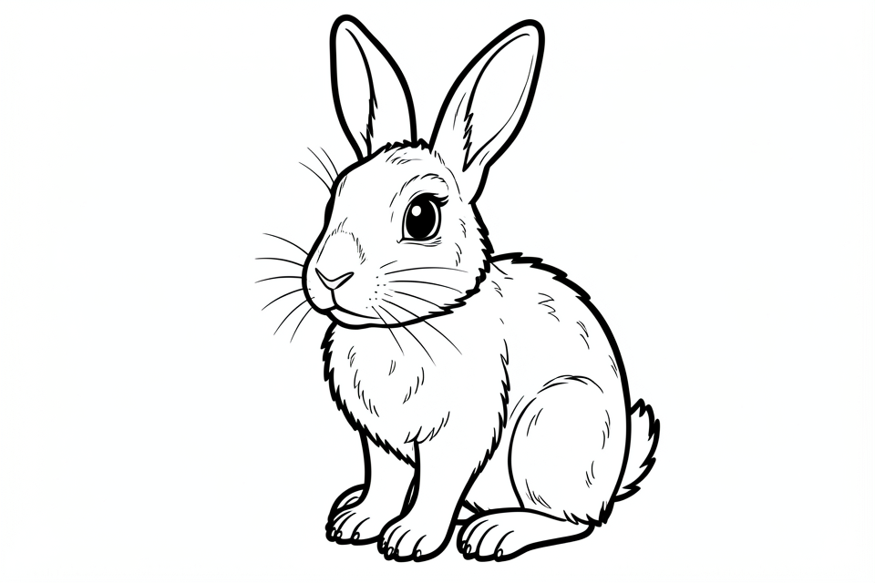 conejo Dibujo para colorear conejo