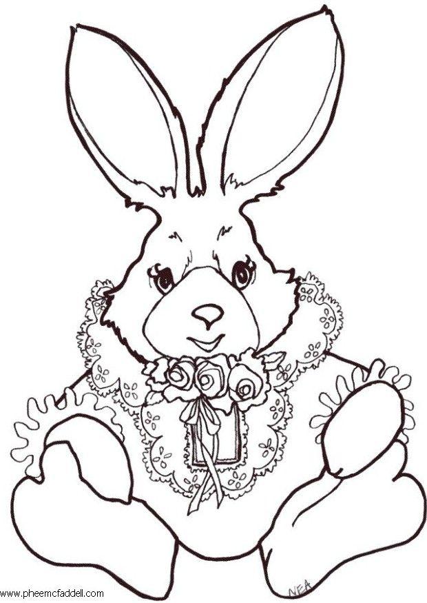 conejo de colores Dibujo para colorear conejo de colores