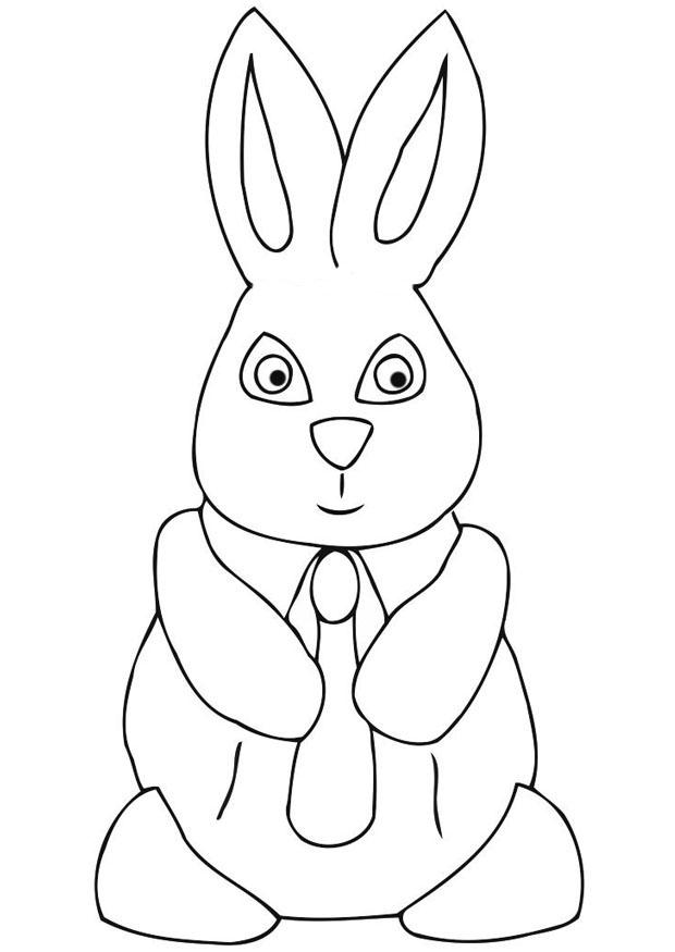 conejo de pascua Dibujo para colorear conejo de pascua