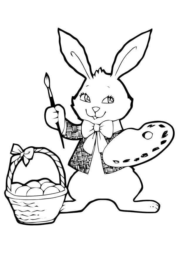conejo de pascua Dibujo para colorear conejo de pascua