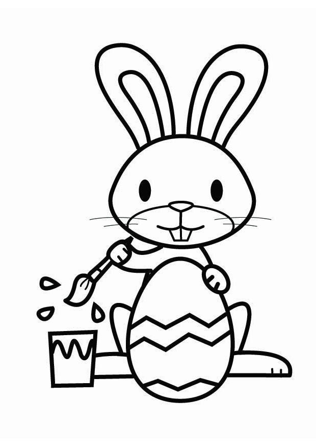 conejo de pascua Dibujo para colorear conejo de pascua