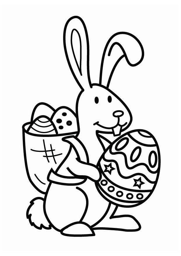 conejo de pascua Dibujo para colorear conejo de pascua
