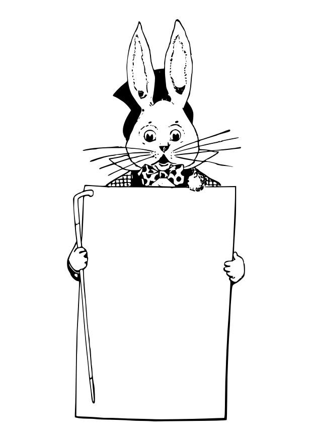 conejo de pascua Dibujo para colorear conejo de pascua