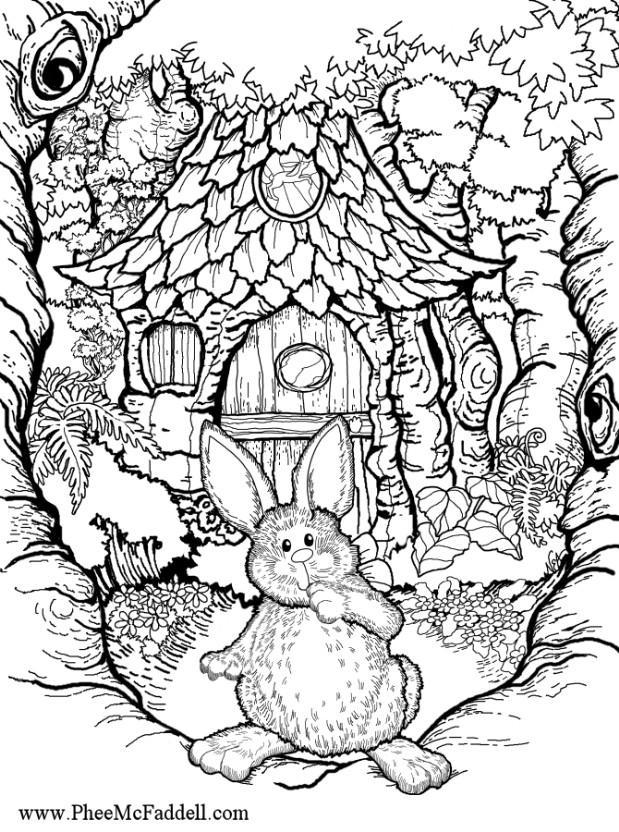 Dibujo para colorear conejo de pascua
