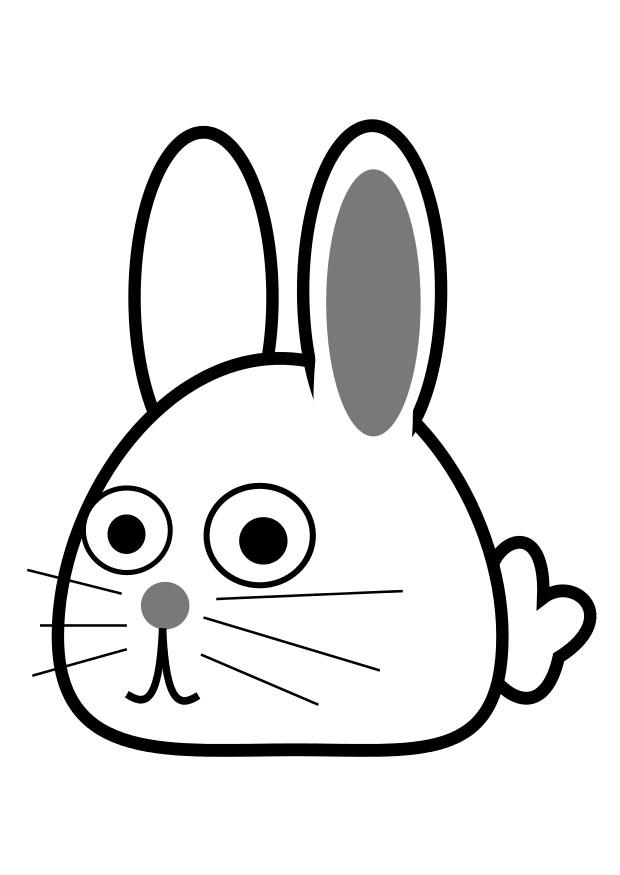 conejo - oblicuo Dibujo para colorear conejo - oblicuo