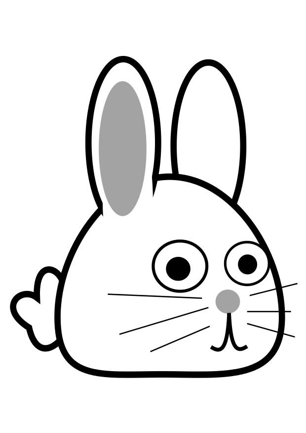 conejo - oblicuo Dibujo para colorear conejo - oblicuo