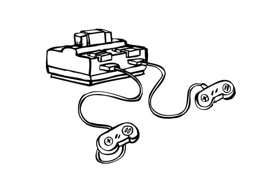 consola de videojuegos Dibujo para colorear consola de videojuegos
