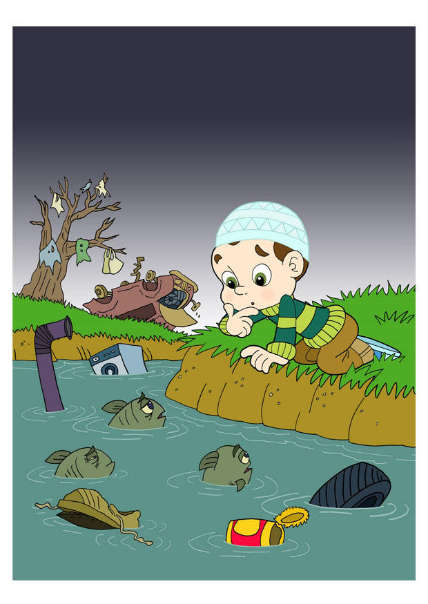 Imagen contaminaciA³n del agua