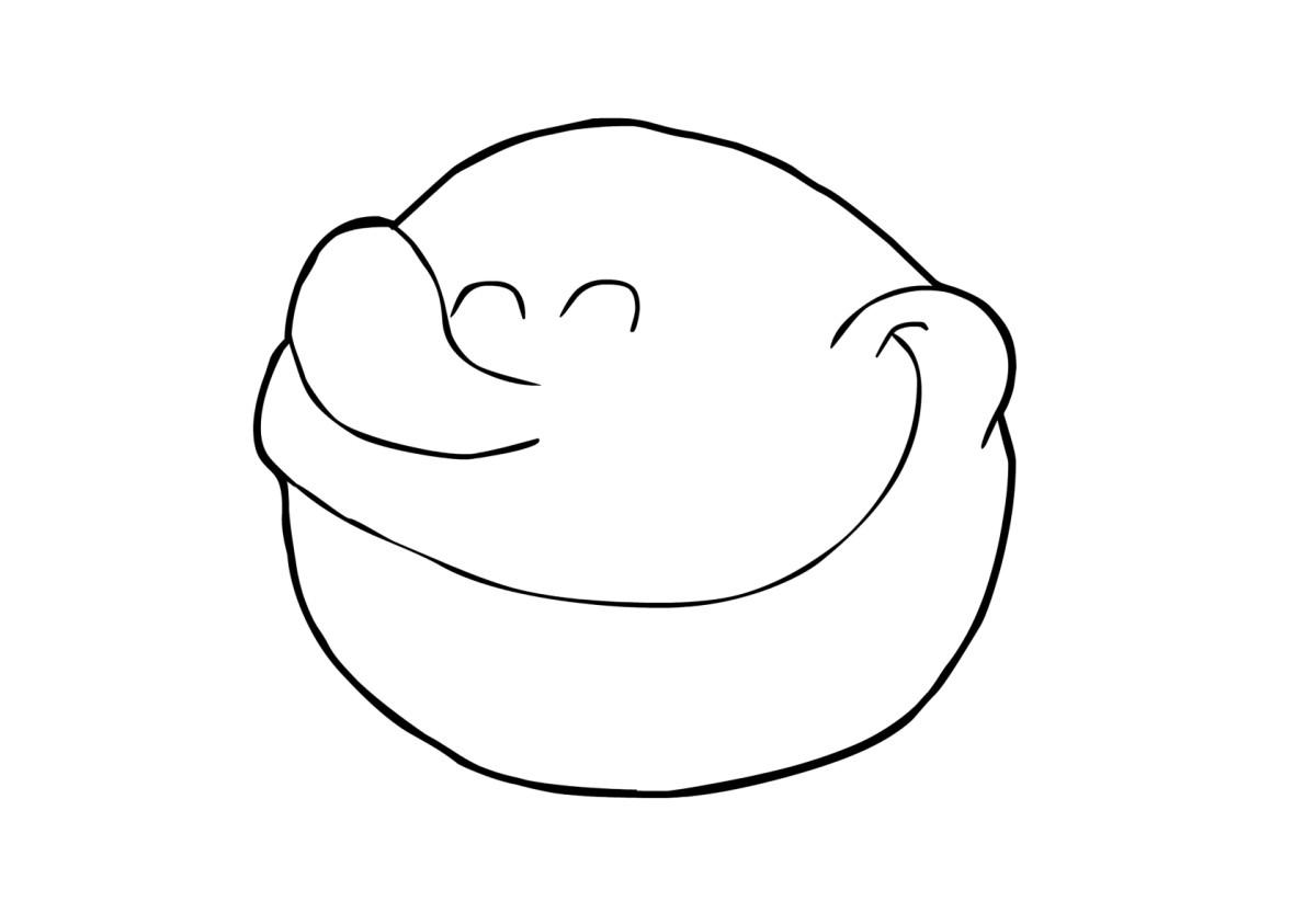 Dibujo para colorear contento