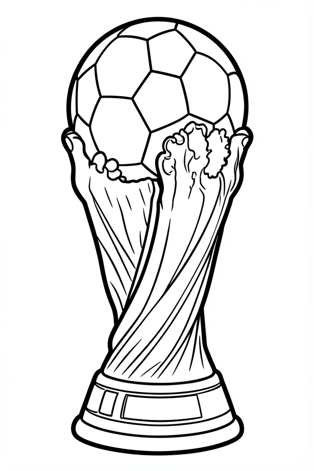copa del mundo Dibujo para colorear copa del mundo