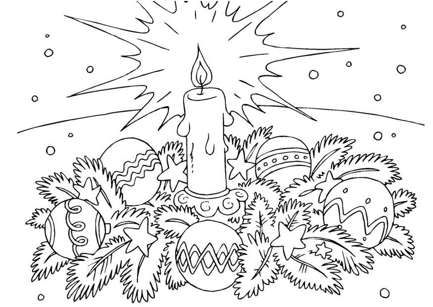 corona de navidad Dibujo para colorear corona de navidad