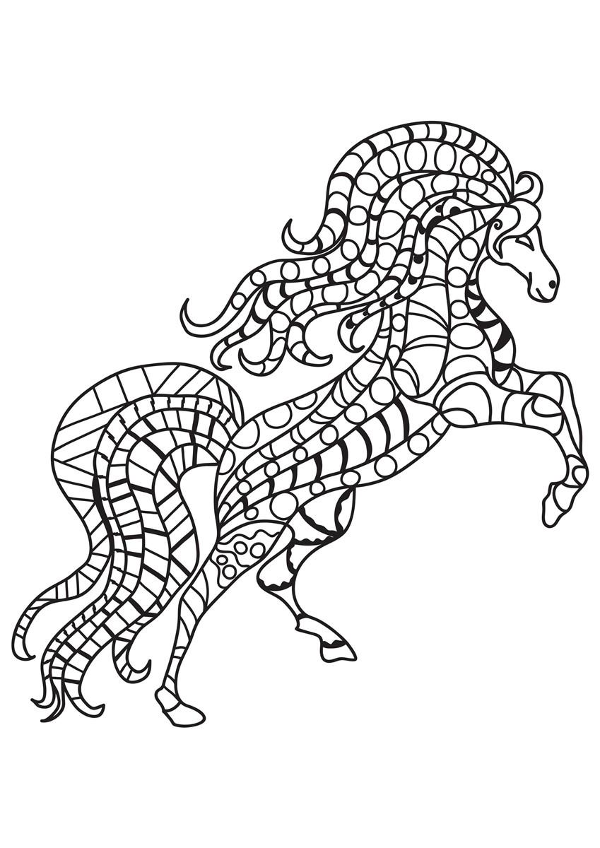 Dibujo para colorear crA­a de caballo