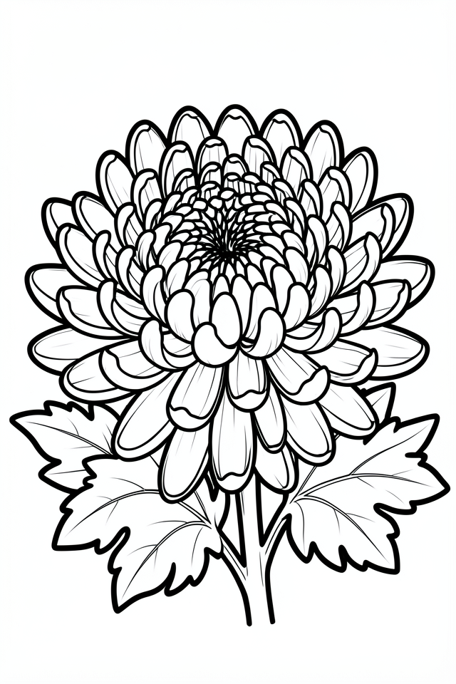crisantemo Dibujo para colorear crisantemo