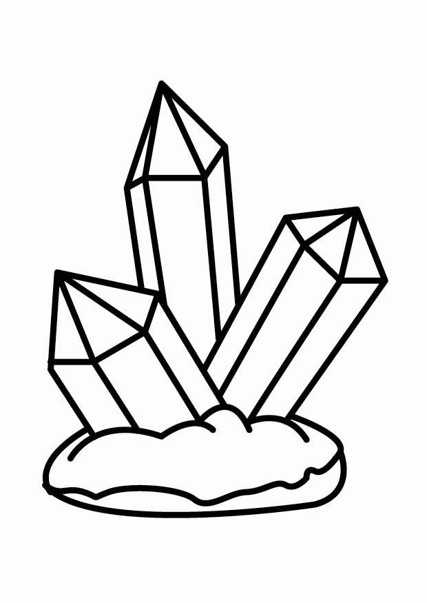 cristal Dibujo para colorear cristal