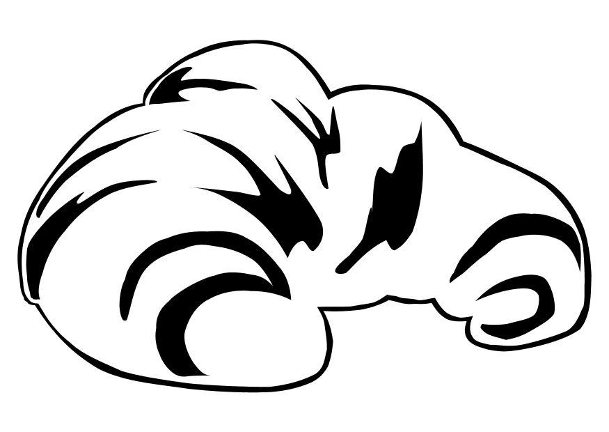 croissant Dibujo para colorear croissant