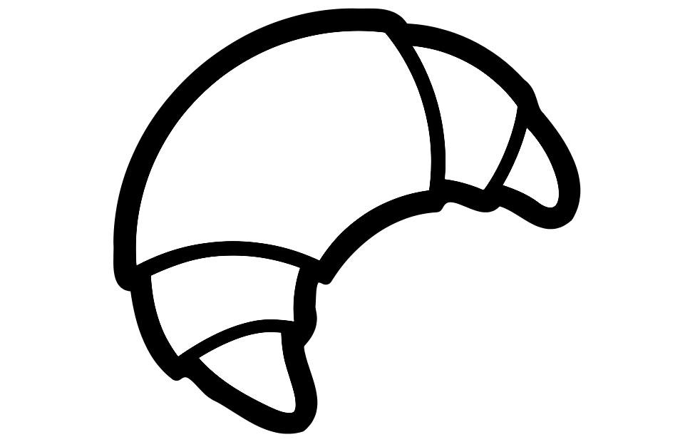 croissant Dibujo para colorear croissant