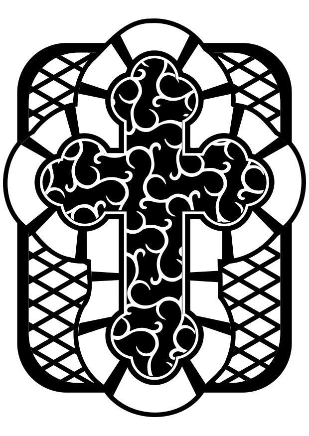 cruz celta Dibujo para colorear cruz celta