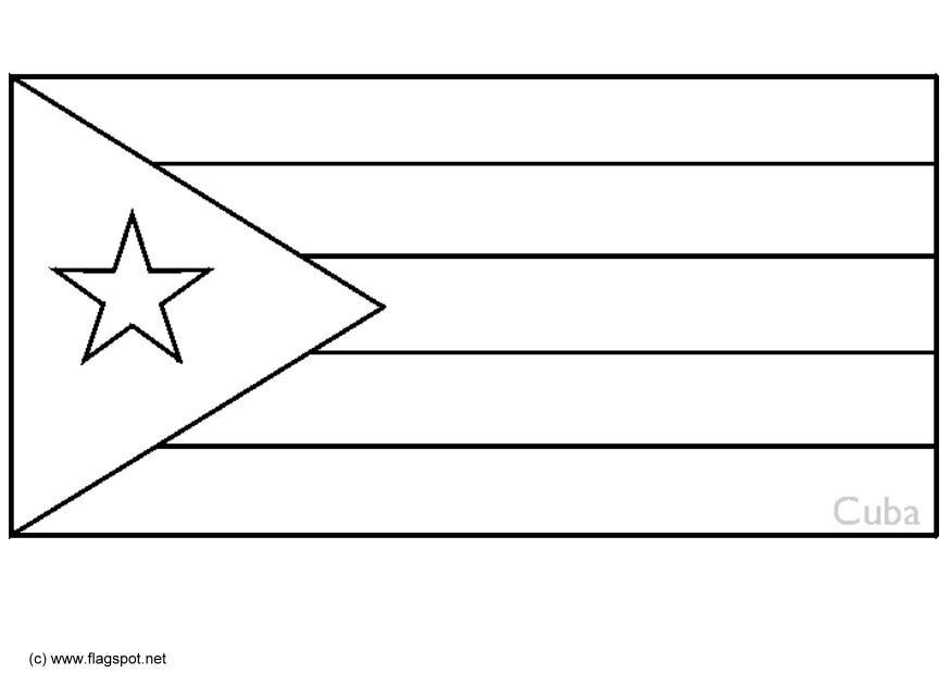 Dibujo para colorear cuba
