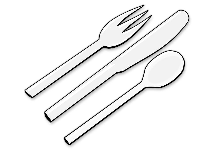 cubiertos Dibujo para colorear cubiertos