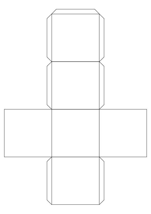 Dibujo para colorear cubo