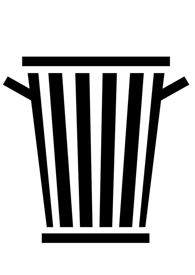 cubo de basura Dibujo para colorear cubo de basura