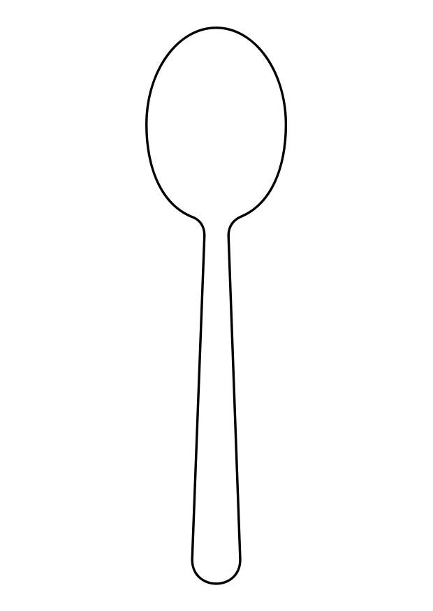 cuchara Dibujo para colorear cuchara