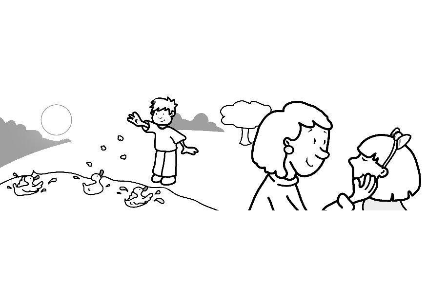 Dibujo para colorear cuidar de los demA¡s