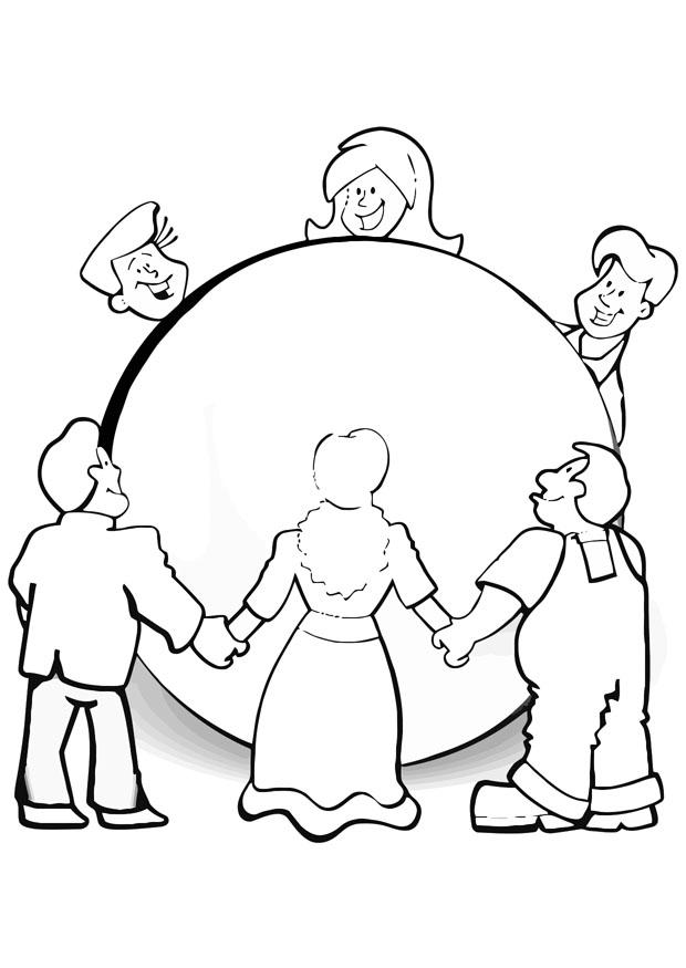 cuidar el mundo Dibujo para colorear cuidar el mundo