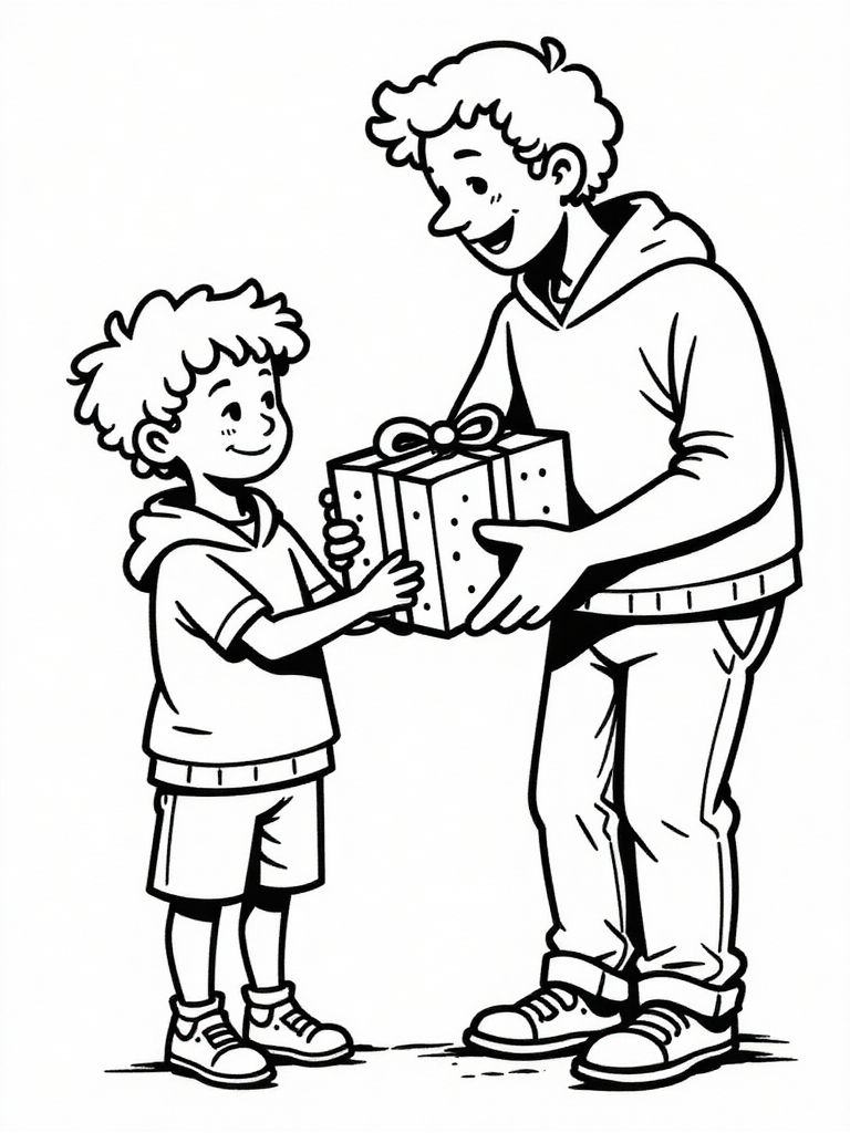 dAa del padre padre e hijo Dibujo para colorear dAa del padre padre e hijo
