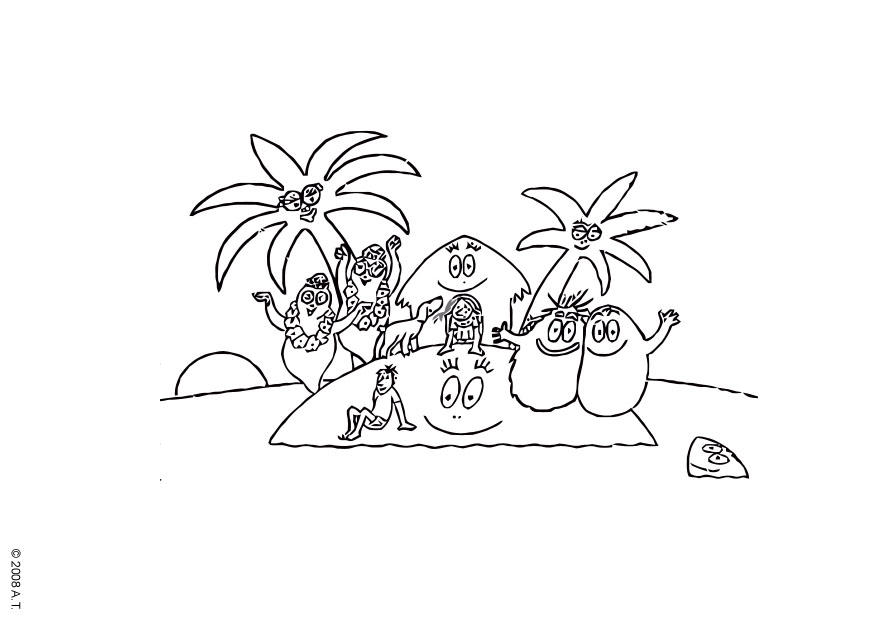 de vacaciones Dibujo para colorear de vacaciones