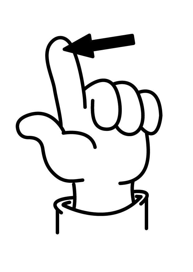 dedo Dibujo para colorear dedo