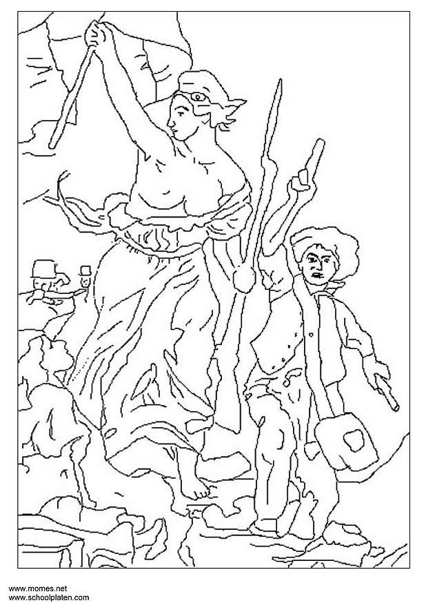 Dibujo para colorear delacroix