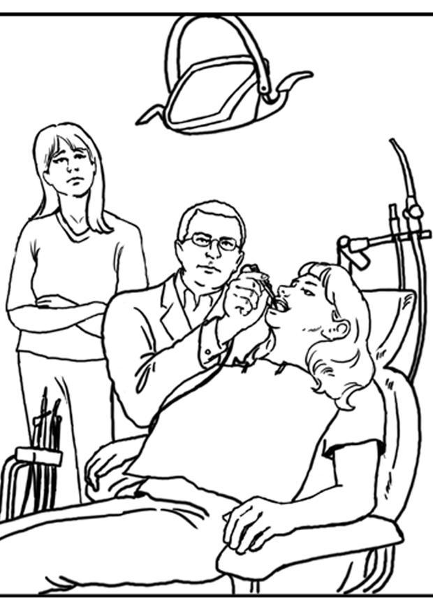 dentista Dibujo para colorear dentista