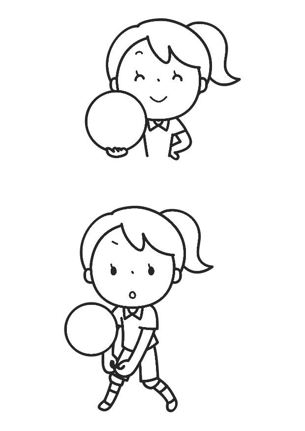 Dibujo para colorear deporte de pelota