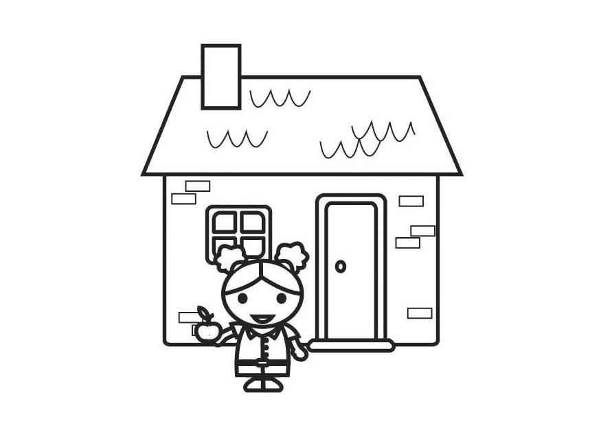 derecho a tener ropa, alimentos y vivienda Dibujo para colorear derecho a tener ropa, alimentos y vivienda
