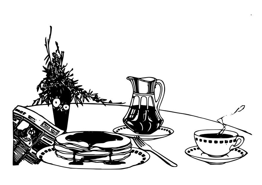 desayuno Dibujo para colorear desayuno